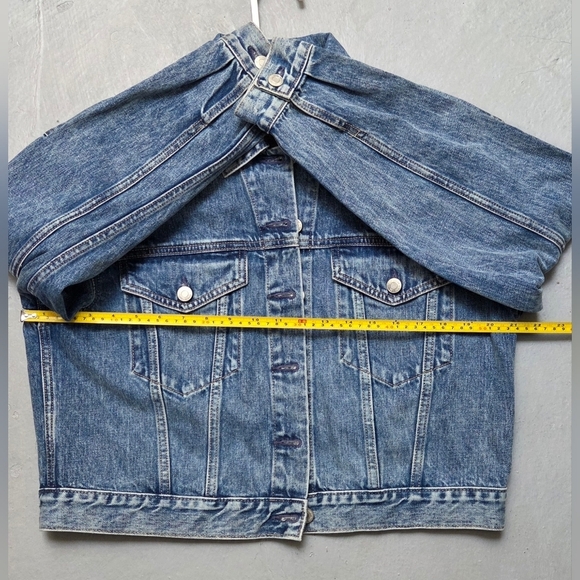 GAP Women's Classic Blue Denim Jean Jacket Sz L petite Nwt Sz Small/ Medium - Picture 10 of 12